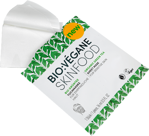 Tuchmaske Skinfood Grüntee BIO:VEGANE
