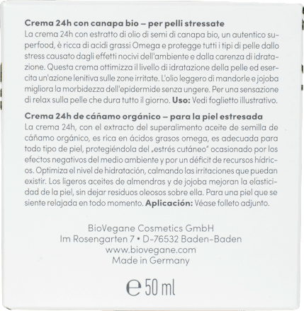 Gesichtscreme Bio Hanf 24h Pflege BIO:VEGANE