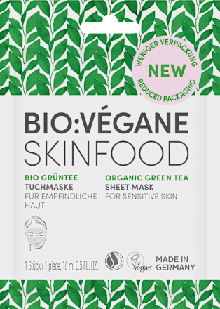 Tuchmaske Skinfood Grüntee BIO:VEGANE