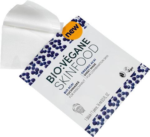 Tuchmaske Skinfood Acai BIO:VEGANE
