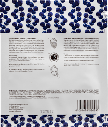 Tuchmaske Skinfood Acai BIO:VEGANE