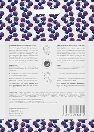Tuchmaske Skinfood Acai BIO:VEGANE