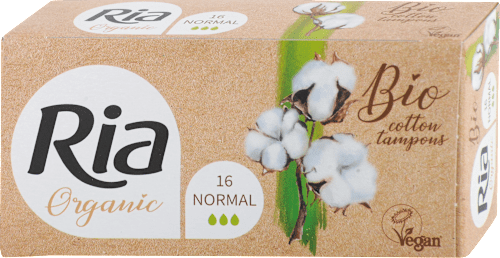 Tampóny Organic Normal z bio bavlny Ria