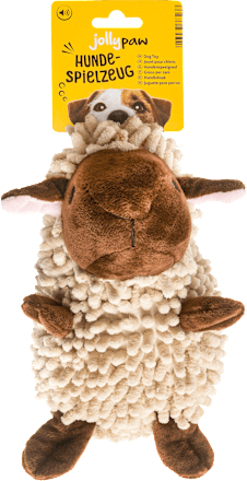 Hundespielzeug Plüsch Schaf mit Geräuschen JollyPaw