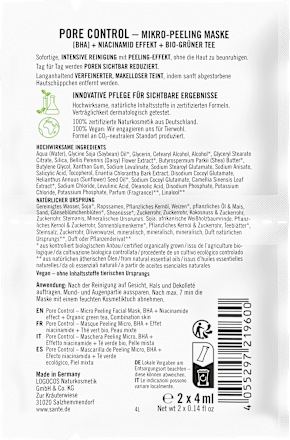 Peelingmaske Mikro Pore Control  SANTE NATURKOSMETIK