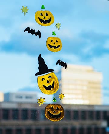 Fensterbilder Gel Halloween Kürbisse Dekorieren & Einrichten