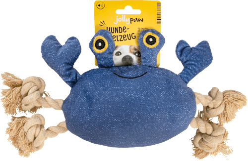Hundespielzeug Plüsch Krabbe mit Tau JollyPaw