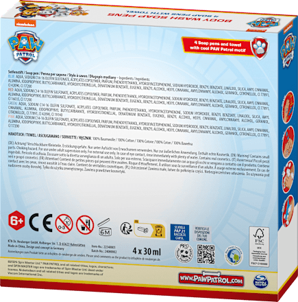 Badeseifen Stifte + Handtuch 5tlg. Paw Patrol