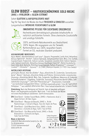 Gesichtsmaske Glow Boost AHA (2x4 ml) Santé