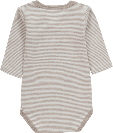 Baby Wickelbody, Gr. 62, mit Bio-Baumwolle, beige bellybutton mother nature & me