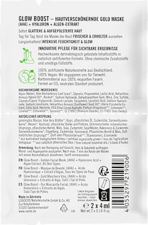 Gesichtsmaske Glow Boost Hautverschönernd Santé