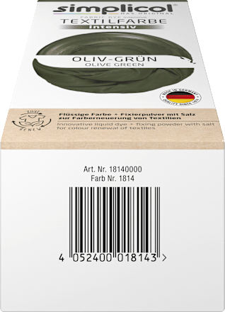 Textilfarbe intensiv Oliv- Grün Simplicol