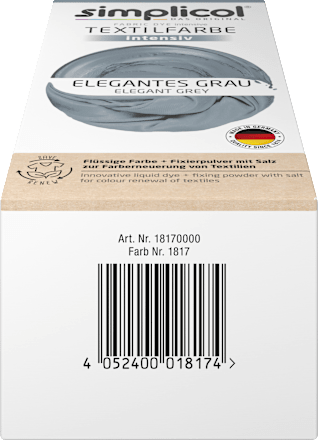 Textilfarbe intensiv Elegantes Grau Simplicol
