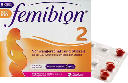 Schwangerschaft & Stillzeit ohne Jod 2, 60 Tabletten und 60 Kapseln femibion