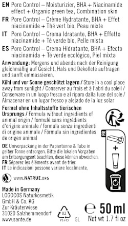 Feuchtigkeitscreme Pore Control Santé naturally.