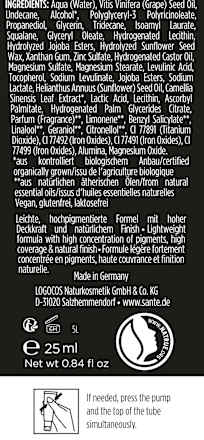 Foundation High Coverage 04 cool beige SANTE NATURKOSMETIK