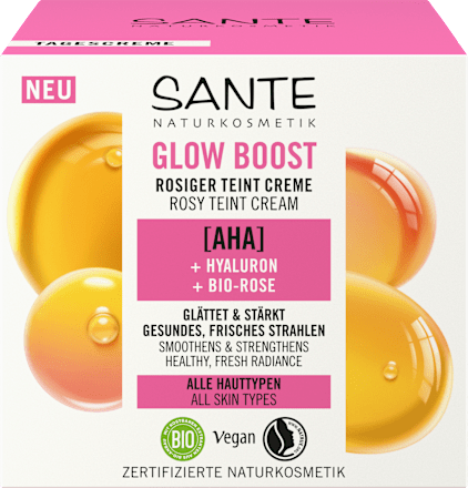 Gesichtscreme Glow Boost Rosiger Teint SANTE NATURKOSMETIK