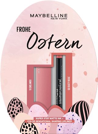 Lippenstiftset Superstay Matte 10 & Gratis Lippenkonturstift Color Sensational 50 MAYBELLINE NEW YORK