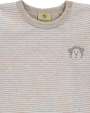 Baby Langarmshirt, Gr. 62, mit Bio-Baumwolle, beige bellybutton mother nature & me
