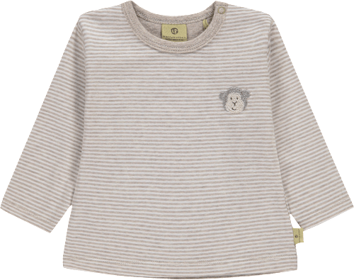Baby Langarmshirt, Gr. 62, mit Bio-Baumwolle, beige bellybutton mother nature & me