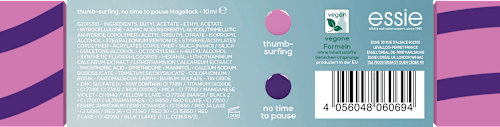 Nagellackset Bonbon Expressie Thumb Surfing Pink 412, 10 ml & No Time To Pause Lila 414, 10 ml essie