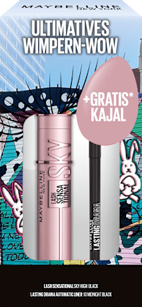 Mascaraset Sky High Very Black, 7,2 ml & gratis Lasting Drama Liner Black MAYBELLINE NEW YORK