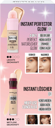 Geschenkset 4-in-1 Instant Perfector Glow 01 Light & Concealer Instant Anti-Age Löscher 01 Light 2tlg MAYBELLINE NEW YORK