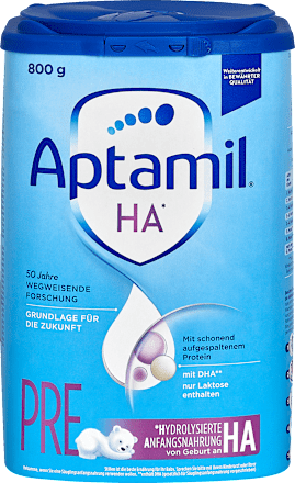 Anfangsmilch Pre HA von Geburt an Aptamil