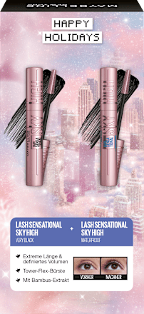 Mascaraset Sky Very Black waterproof  MAYBELLINE NEW YORK