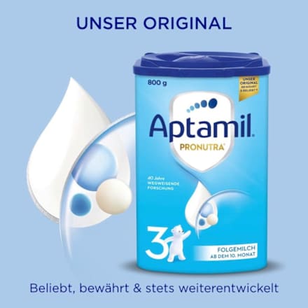 Folgemilch 3 Pronutra ab dem 10. Monat Aptamil