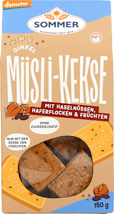 Dinkelkekse Müsli mit Haselnüsse SOMMER