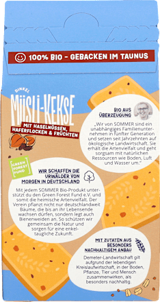 Dinkelkekse Müsli mit Haselnüsse SOMMER
