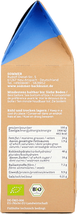 Dinkelkekse Müsli mit Haselnüsse SOMMER