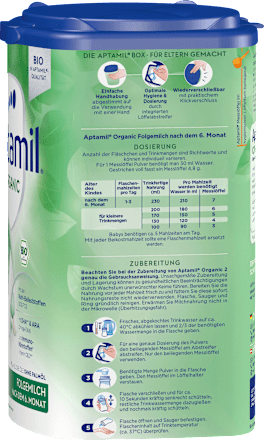 Folgemilch 2 Organic nach dem 6. Monat Aptamil