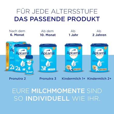 Nadaljevalno mleko za dojenčke Pronutra 2, 6 m+ Aptamil