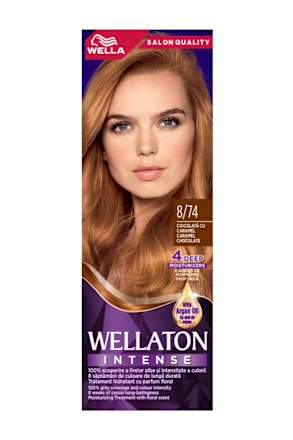 Vopsea de păr permanentă 8/74 ciocolată caramel Wellaton