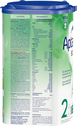Folgemilch 2 nach dem 6. Monat Aptamil