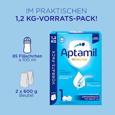 Začetno mleko za dojenčke Pronutra 1, 0 m+ Aptamil