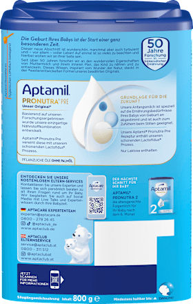 Anfangsmilch Pre Pronutra von Geburt an Aptamil