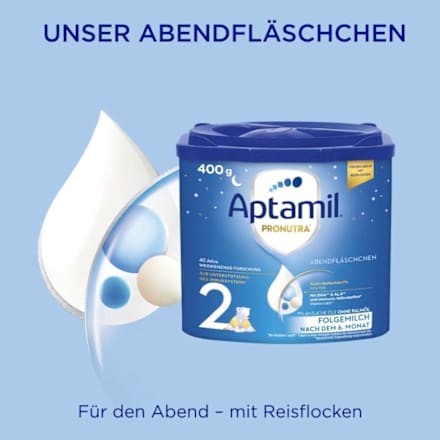 Folgemilch 2 Abendfläschchen nach dem 6. Monat Aptamil