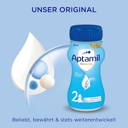 Folgemilch 2 trinkfertig nach dem 6. Monat Aptamil