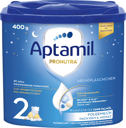 Folgemilch 2 Abendfläschchen nach dem 6. Monat Aptamil