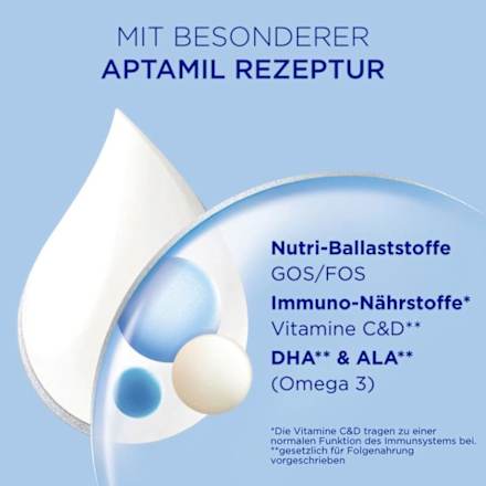 Folgemilch 2 Abendfläschchen nach dem 6. Monat Aptamil