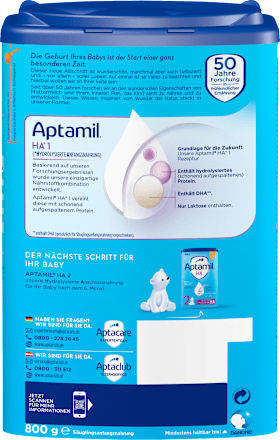 Anfangsmilch HA1 von Geburt an Aptamil