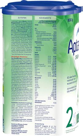 Folgemilch 2 Organic nach dem 6. Monat Aptamil