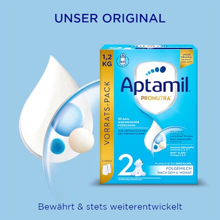 Folgemilch 2 Pronutra nach dem 6. Monat Aptamil
