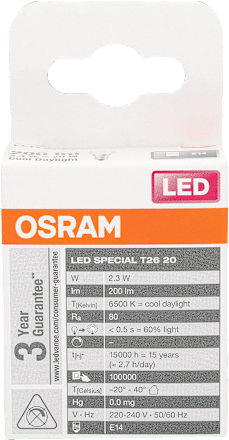 Żarówka LED specjalna 2,3W E14 OSRAM