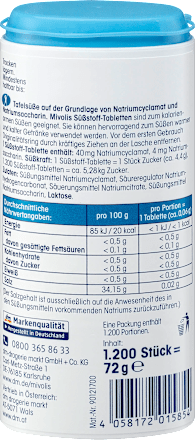 Süßstoff Tabletten, 1.200 St. Mivolis