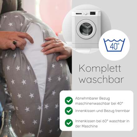 Stillkissen grau Motiv Sterne Hobea