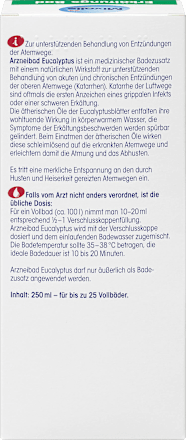 Badeöl, Erkältungsbad, Arzneibad Eucalyptus Mivolis